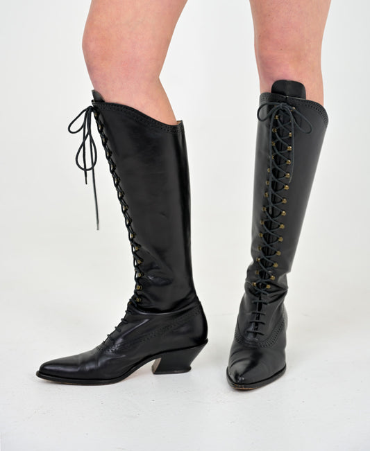 Stephane Kelian Leather Laced Boots (37)