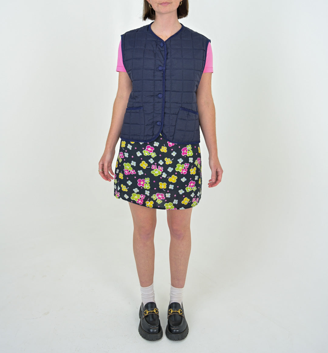 Inky Blue Quilted Vest