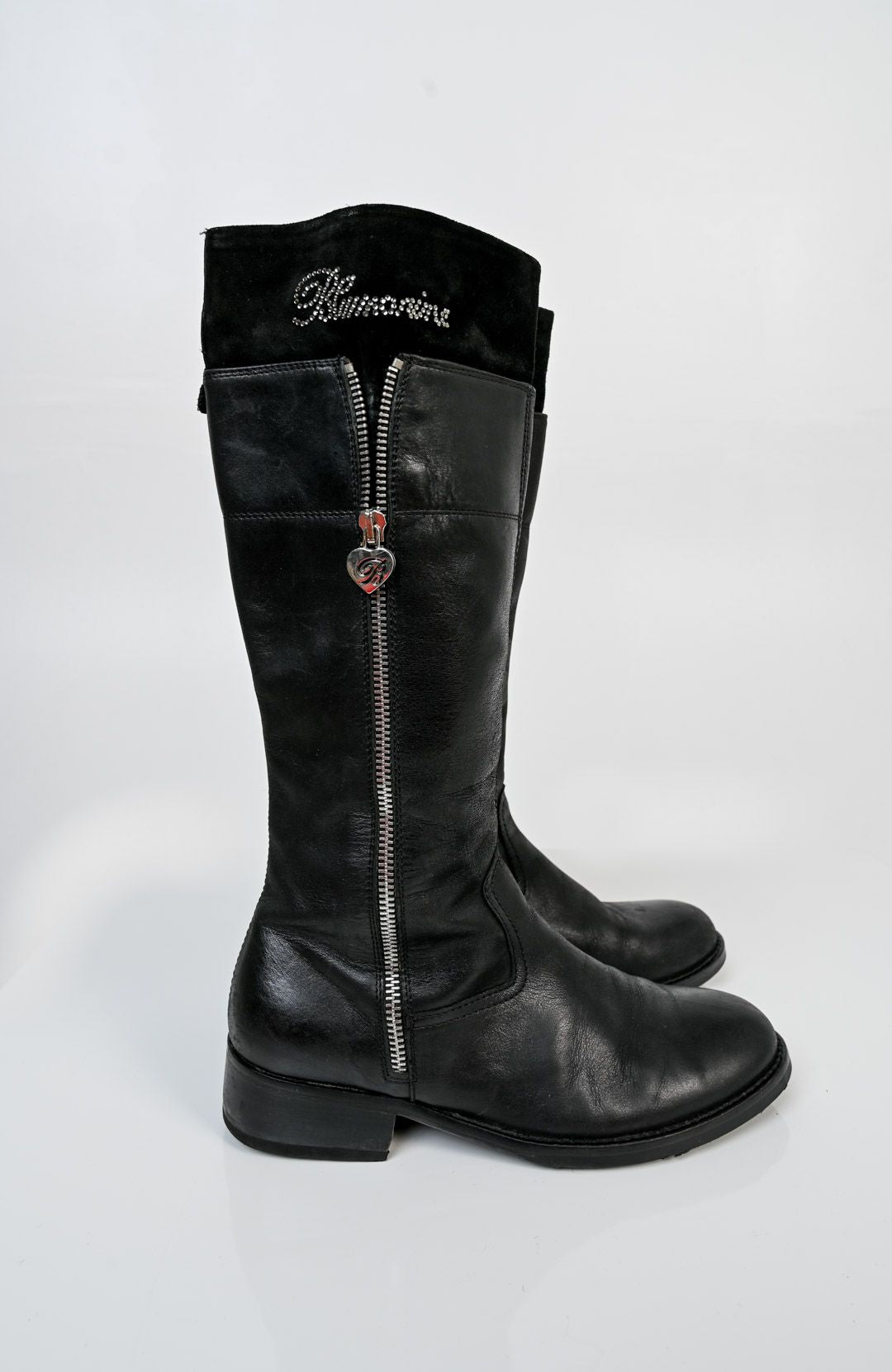 Blumarine Leather Zip Boots (37)