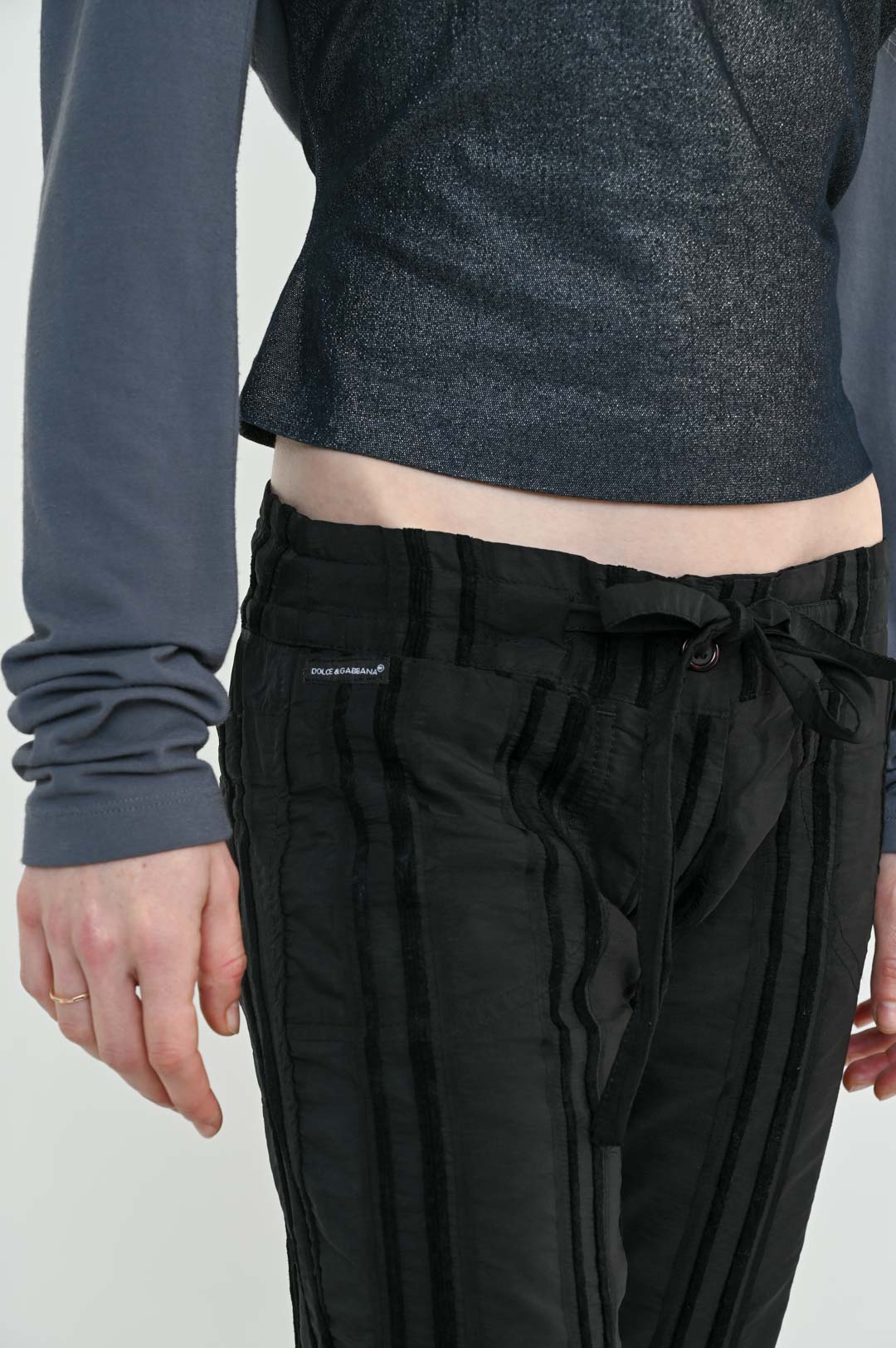 Dolce & Gabbana Nero Pinstripe Pants